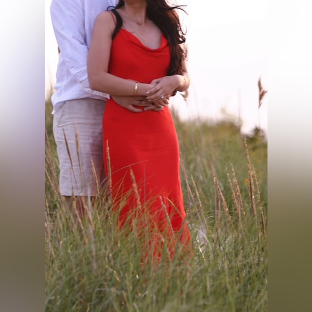 Zara Red Spaghetti Strap Maxi Gown - Picture 3 of 4